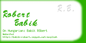 robert babik business card